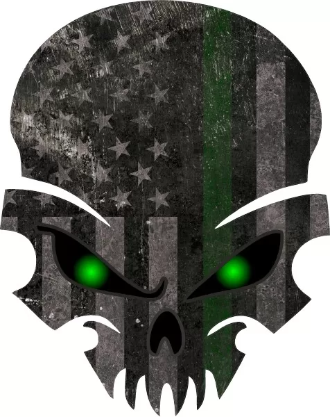 Shop, Thin Green Line Punisher Decal