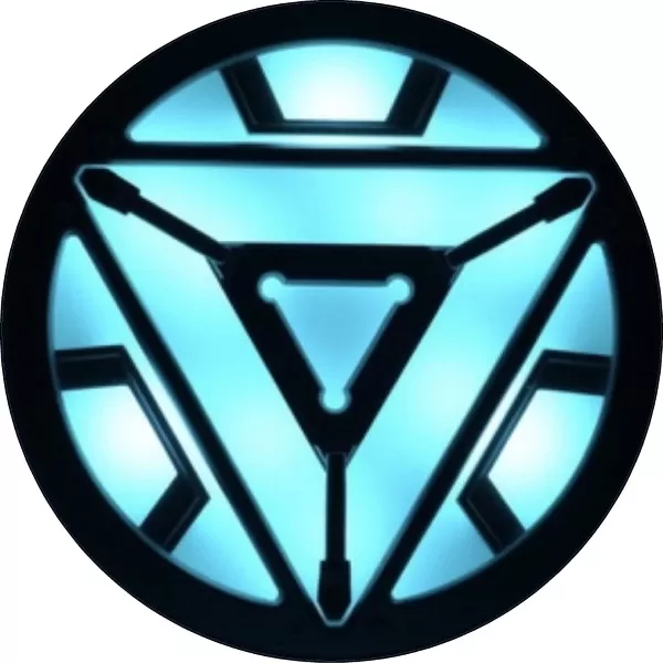 iron man chest logo triangle