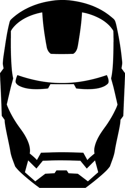 iron man vector black and white