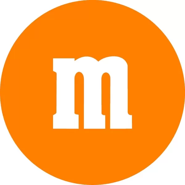 Orange M&M Decal / Sticker 59