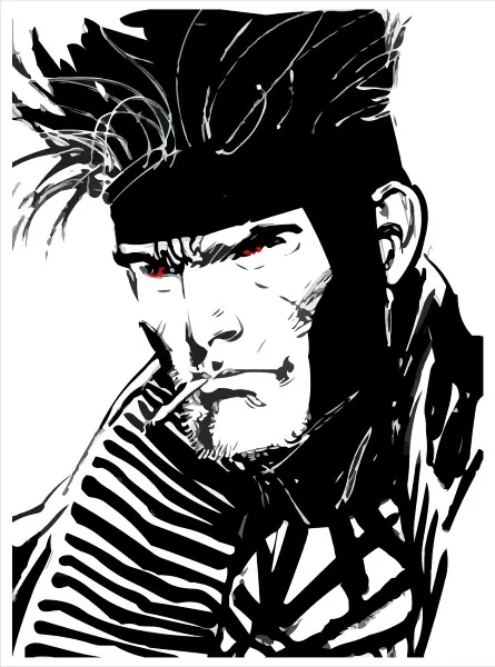 x men gambit drawing