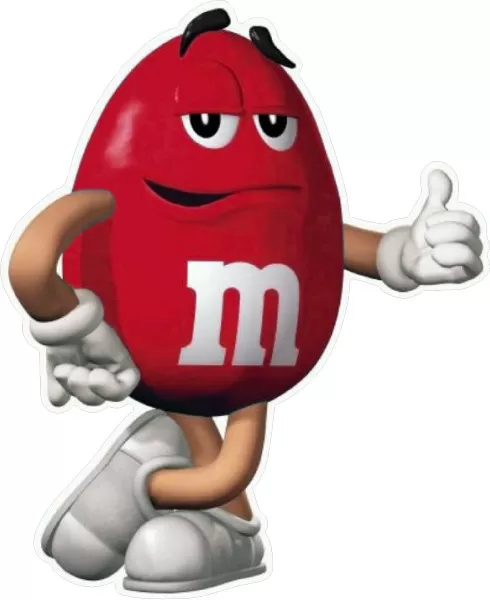 Red M&M Decal / Sticker 35