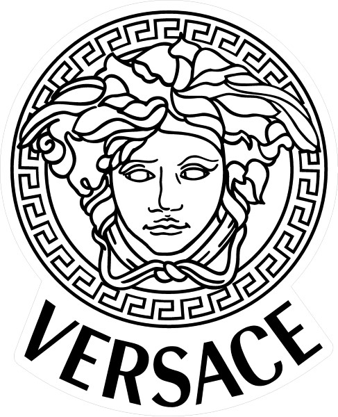 A3 Versace logo Stickers Clear Vinyl X 1 