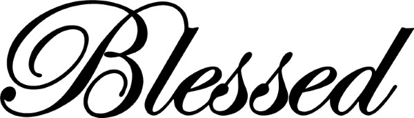 Blessed Lettering Decal / Sticker 01