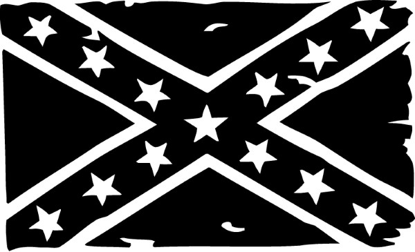 Distressed Rebel Flag Decal Sticker 65