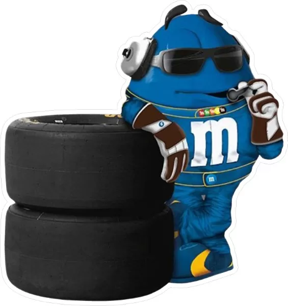 Blue NASCAR M&M Decal / Sticker 54