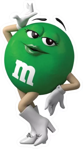 Green Female M&M Decal / Sticker 49