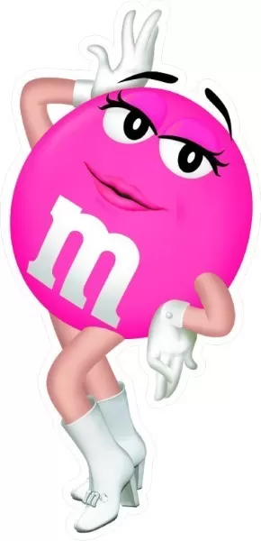 Pink Female M&M Decal / Sticker 36