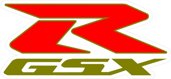 White, Red and Gold GSXR Decal / Sticker