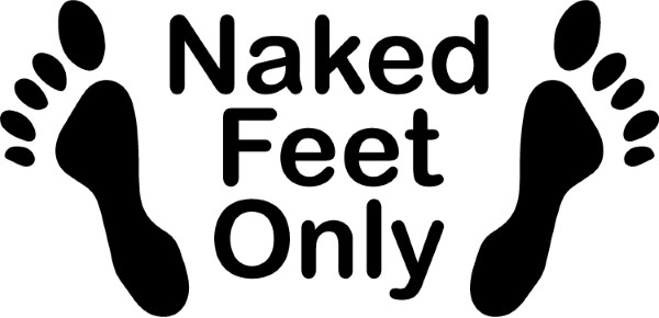 Naked Feet Only Decal Sticker