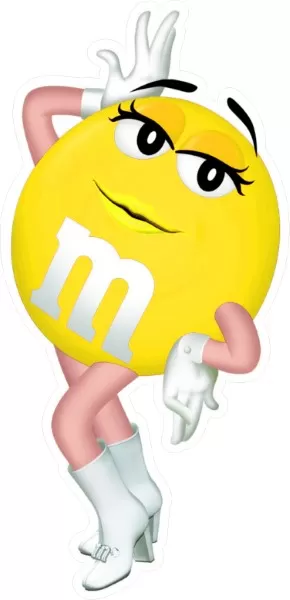 Yellow m&m  Yellow m&m, Character wallpaper, M&m characters