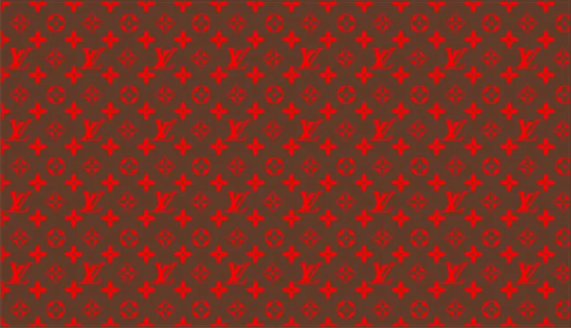 Red and Brown Louis Vuitton Pattern Decal / Sticker 21