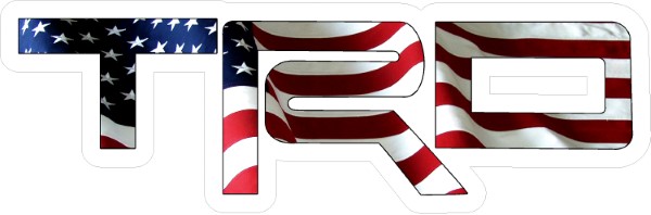 AMERICAN FLAG TOYOTA TRD DECAL / STICKER 047