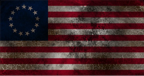 Distressed Betsy Ross American Flag Decal / Sticker 130