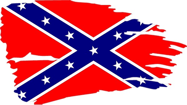 Weathered Rebel Confederate Flag Decal Sticker 69   Weathered Confederate Flag Decal Sticker 69FC 