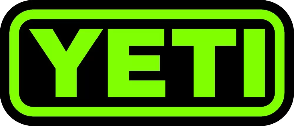 Lime Green and Black YETI Coolers Decal / Sticker 05