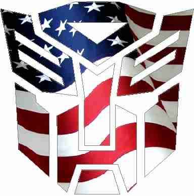 autobot symbol with usa flag