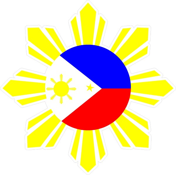 Flag Decals :: Filipino Sun Decal / Sticker 02