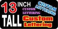 z2 Custom Lettering 13 Inch Tall Decal / Sticker