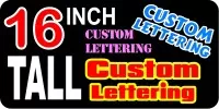 z2 Custom Lettering 16 Inch Tall Decal / Sticker