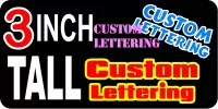 z18 Custom Lettering 3 Inch Tall  Decal / Sticker