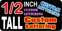 z12 Custom Lettering Half Inch Tall Decal / Sticker