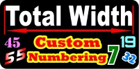 z Custom Numbering Decal / Sticker