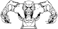 Football Devils Mascot Decal / Sticker