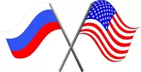 Russian and USA flags Decal / Sticker