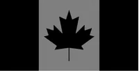 Black and Gray Canadian Flag Decal / Sticker 08