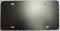 zz Plastic Black Blank License Plate