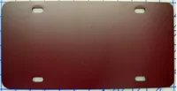 zz Plastic Burgundy Maroon Blank License Plate