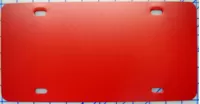 zz Plastic Red Blank License Plate