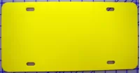 zz Plastic Yellow Blank License Plate