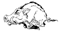 Razorback Mascot Decal / Sticker