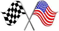 Checkered and USA flags Decal / Sticker