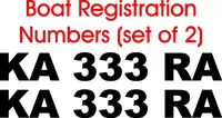 Custom Boat / PWC Registration Number Decals / Stickers