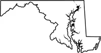 Maryland Outline Decal / Sticker 03