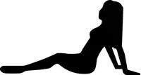 Sexy Girl Silhouette Decal / Sticker 01
