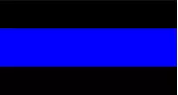 Thin Blue Line 1 1/4 Inch (1.25) Thick Decal / Sticker 05