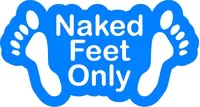 Naked Feet Only Decal / Sticker 02