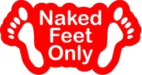 Naked Feet Only Decal / Sticker 04