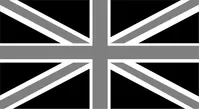 Great Britain Union Jack Flag Black and White Decal / Sticker 04