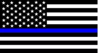 Thin Blue Line American Flag Decal / Sticker 99