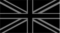 Great Britain Union Jack Flag Black and Silver Decal / Sticker 09