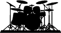 Drums Set Decal / Sticker