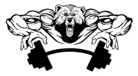 Weight Training Bear Mascot Decal / Sticker 08