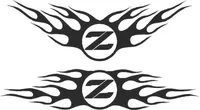 Nissan Z Flames Around Decal / Sticker