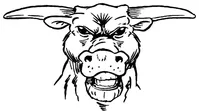 Bull Mascot Decal / Sticker 2