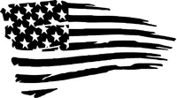 Weathered American Flag Decal / Sticker 95